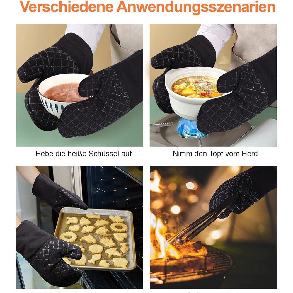 Tian Dee Topfhandschuhe Topflappen Handschuh, Ofenhandschuhe Hitzebestaendig, rutschfeste