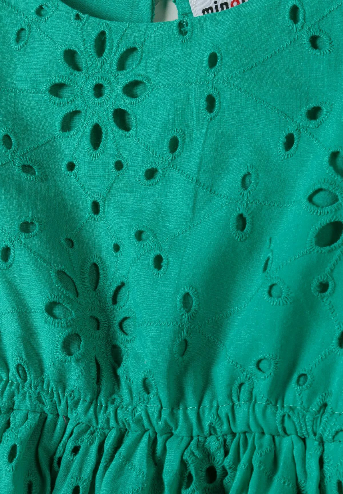 MINOTI BORDADO MANGAS CON VOLANTES - Vestido de verano