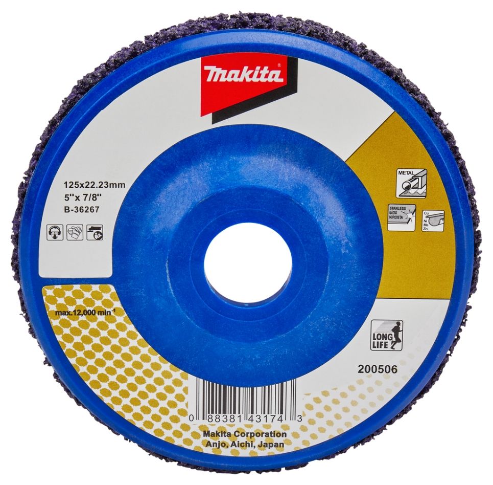 Makita Accessories B-36267 Δίσκος καθαρισμού 125 mm Μωβ