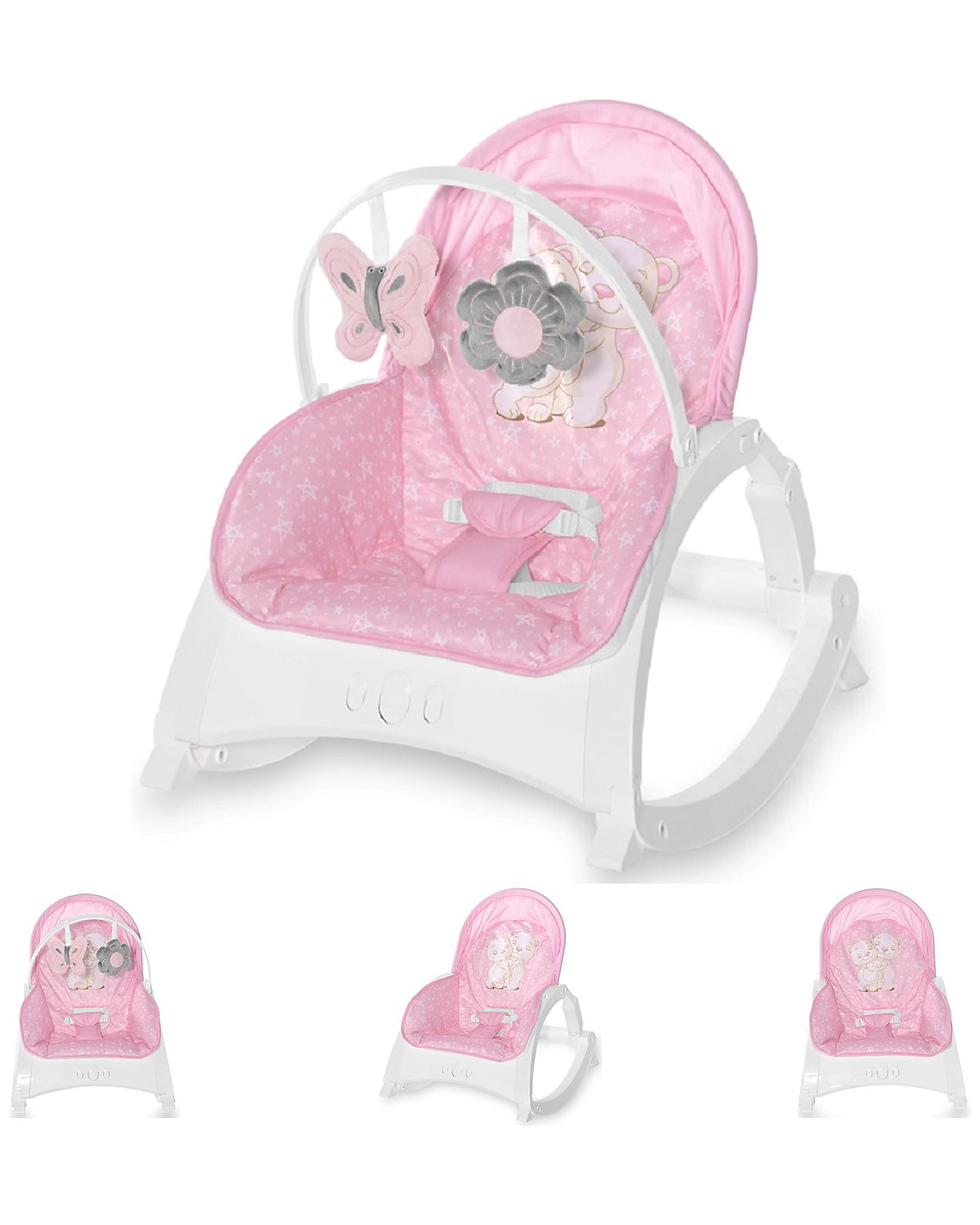Babywippe ENJOY mit Vibration, Musik, verstellbare Rückenlehne Babywippen
