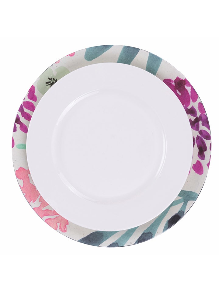 Villa d´Este 6er-Set: Untersetzer in Rosa/ Gelb -  Ø 33 cm günstig kaufen onesize