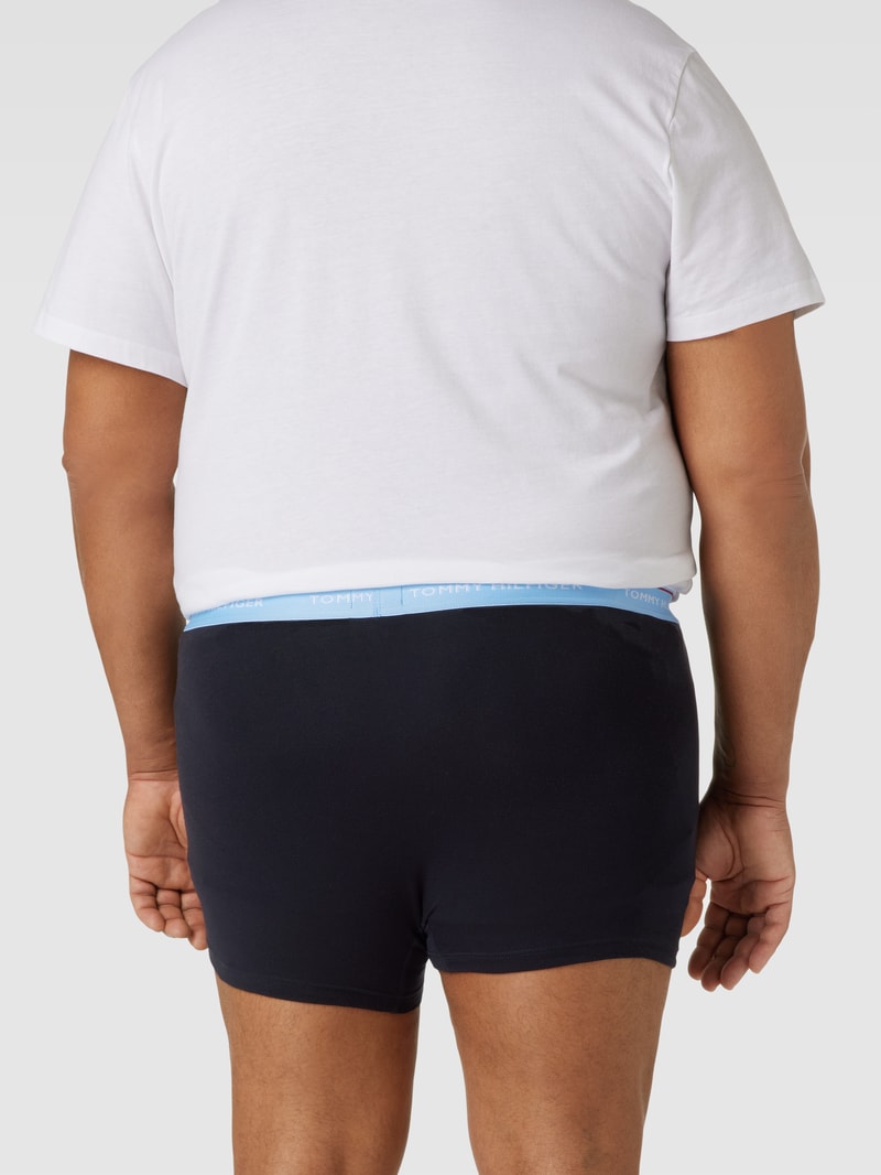 PLUS SIZE Trunks mit Label-Schriftzug im 3er-Pack in marineblau