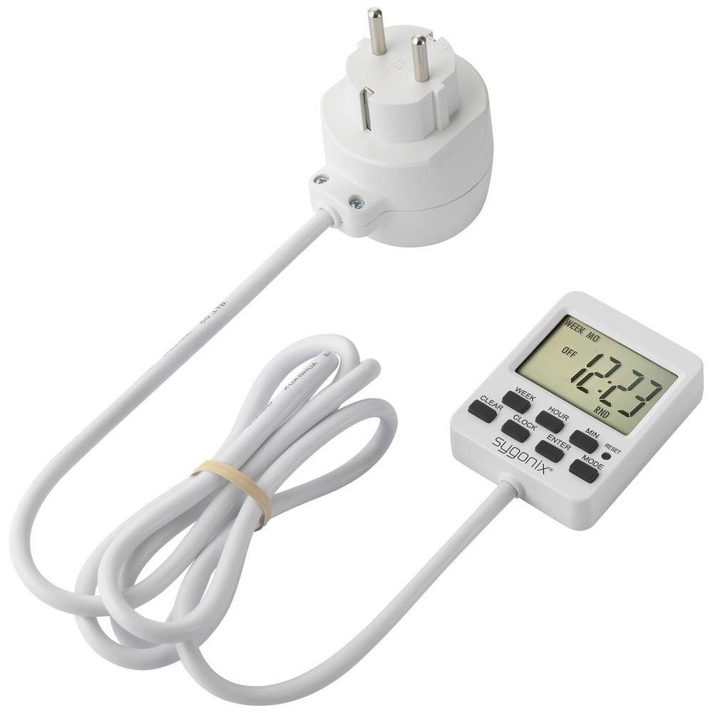 Sygonix Digitale Wochenzeitschaltuhr Smart-Home-Steuerelement, Countdown-Funktion, Dauerbetrieb, Programmierfunktion