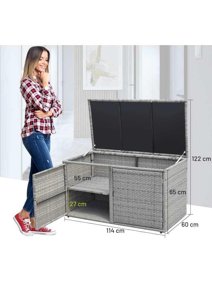 COSTWAY Auflagenbox 335L in Grau günstig kaufen onesize