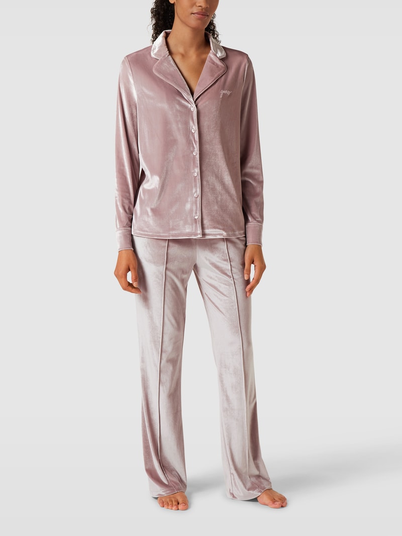 Pyjama mit Label-Stitching Modell 'CATE' in beige