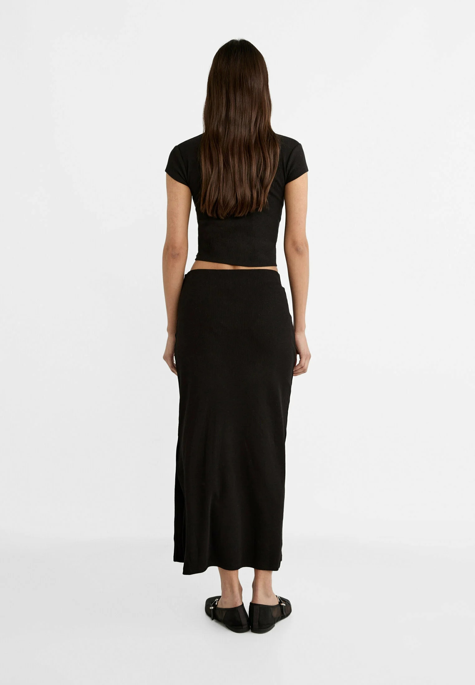 Falda larga Stradivarius