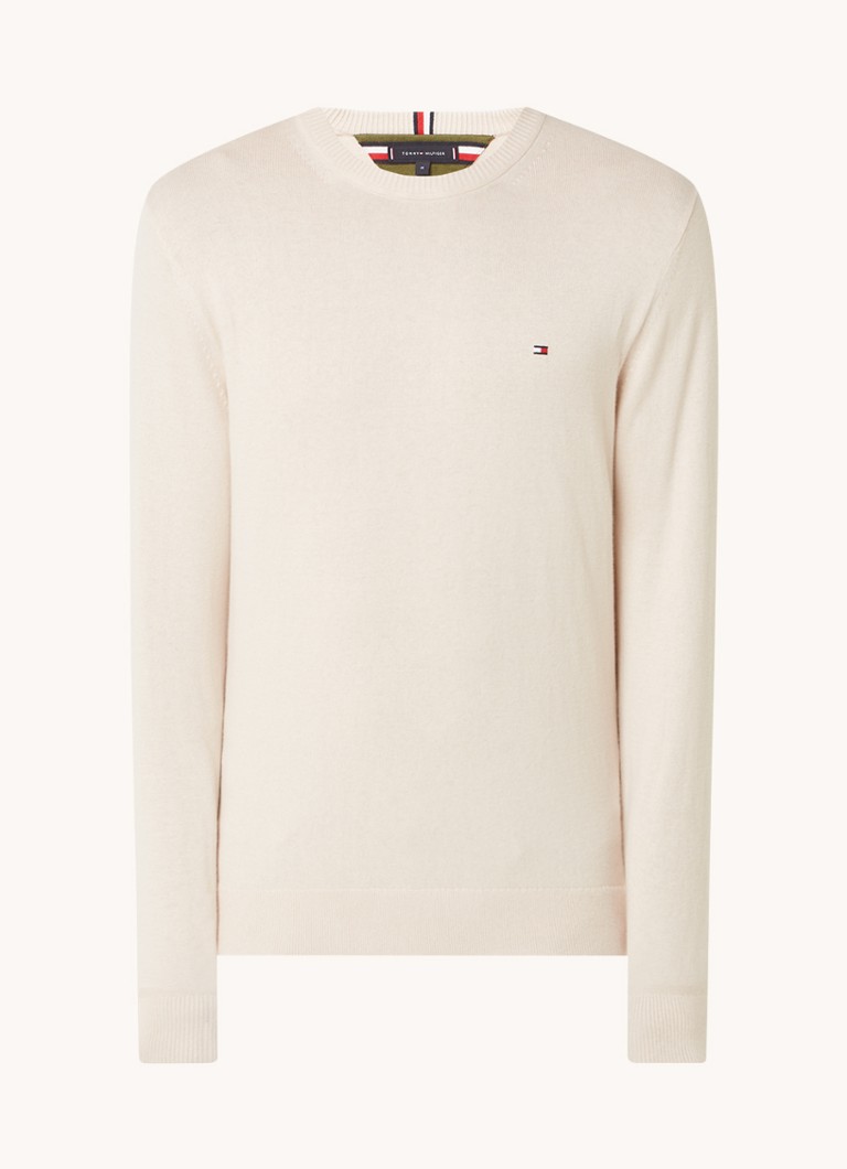 Tommy Hilfiger Fine-knit cashmere blend pullover with logo embroidery