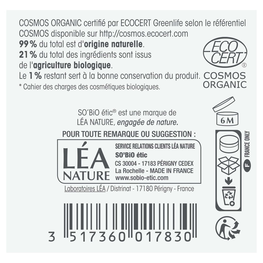 LÉA NATURE SO BiO étic Crème légère Anti-Âge jour, Précieux Argan Crème visage