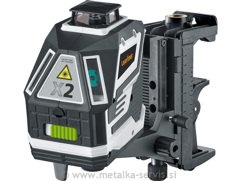 Laserliner 031.550L X2-Laser 360°-Linienlaser mit Magnetklemme und Wandhalterung