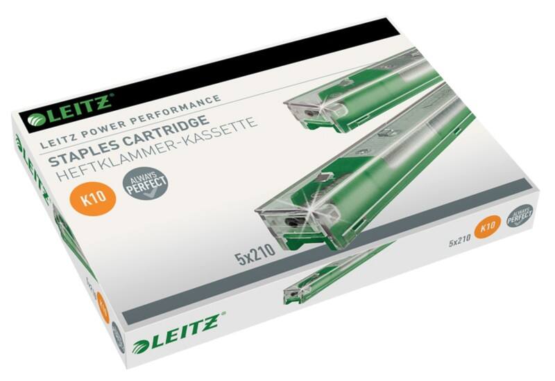 Leitz Power Performance Heftklammernkassette 26/10 55930000 Verzinkter Stahl Grün 1050 Heftklammern