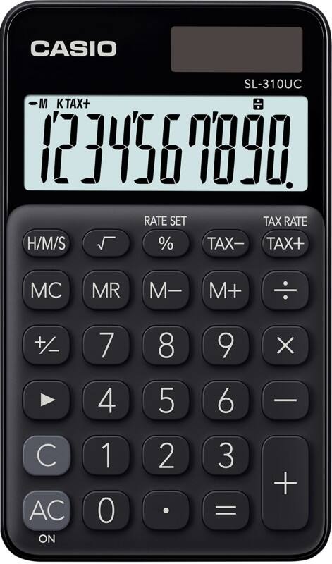 Casio Taschenrechner SL-310UC-BK 10-stelliges Display Schwarz