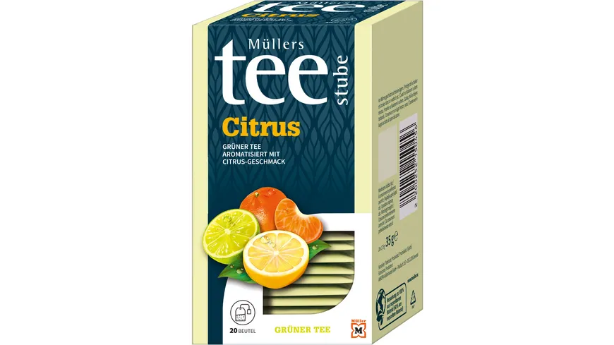 Müllers Teestube Grüner Tee Beutel Citrus 35 g