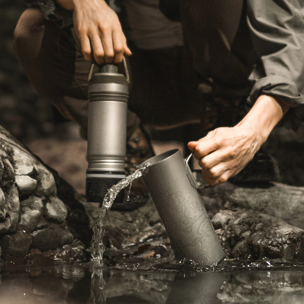 ULTRAPRESS PURIFIER TITANIUM BOTTLE - Trinkwasserfilter