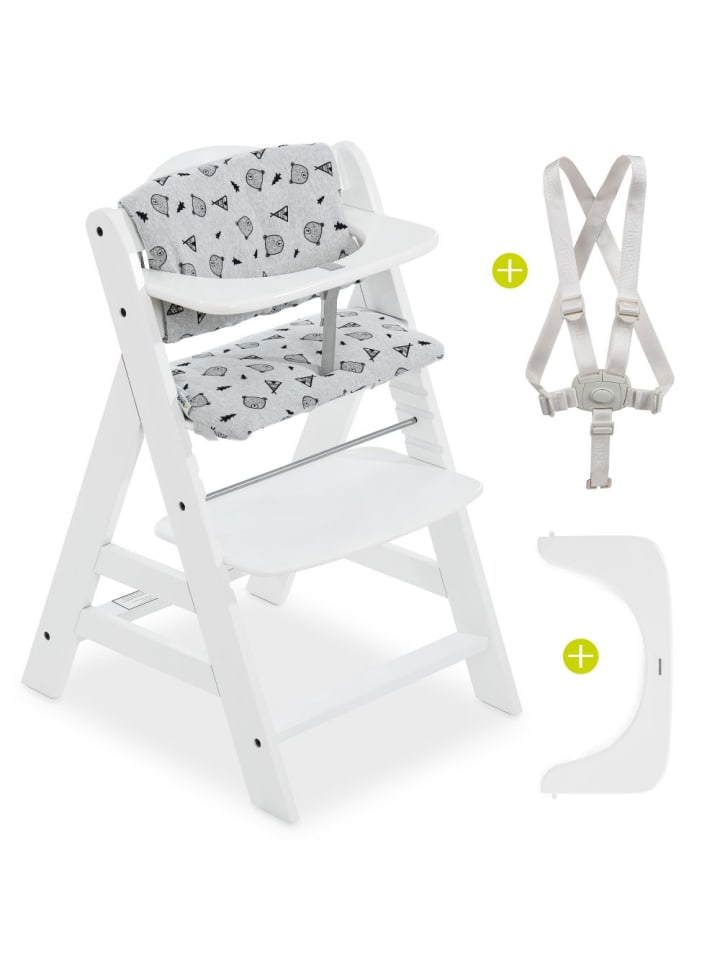 Hauck Hochstuhl Alpha Plus White - im Sparset inkl. in weiss,schwarz günstig kaufen onesize
