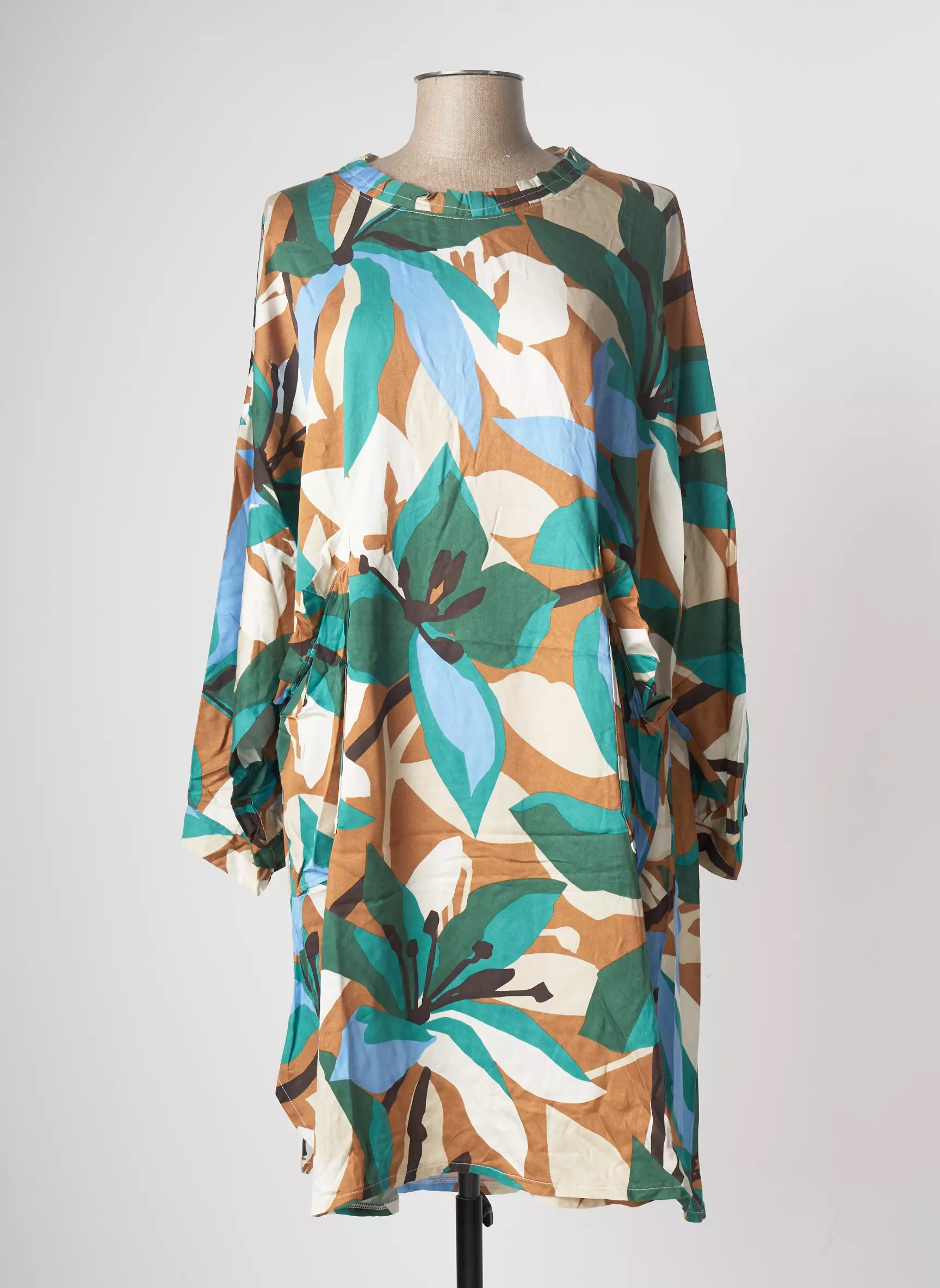 Tendance Unique Robes Mi Longues Femme couleur vert