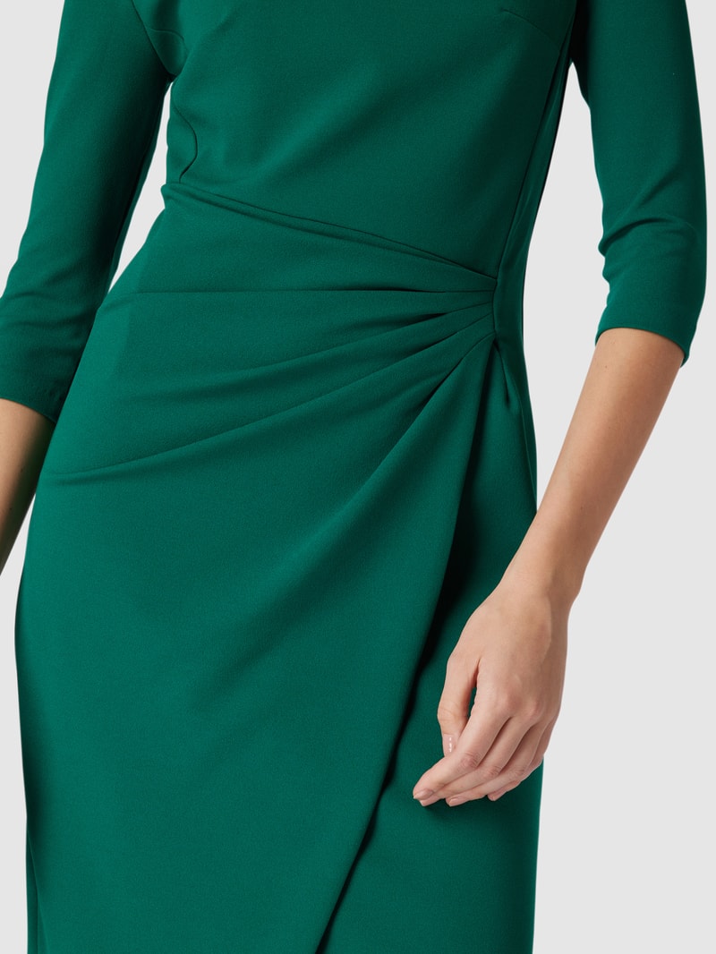 Cocktailkleid in Wickel-Optik in smaragdgrün