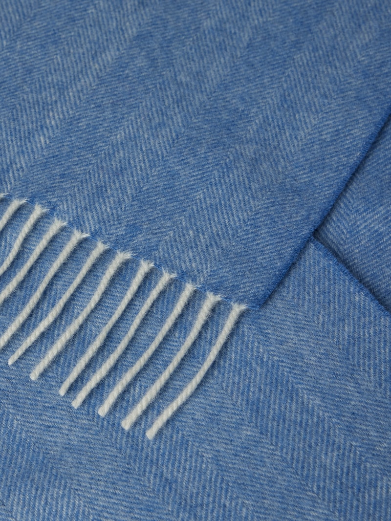 Schal aus Kaschmir mit Allover-Muster in royalblau