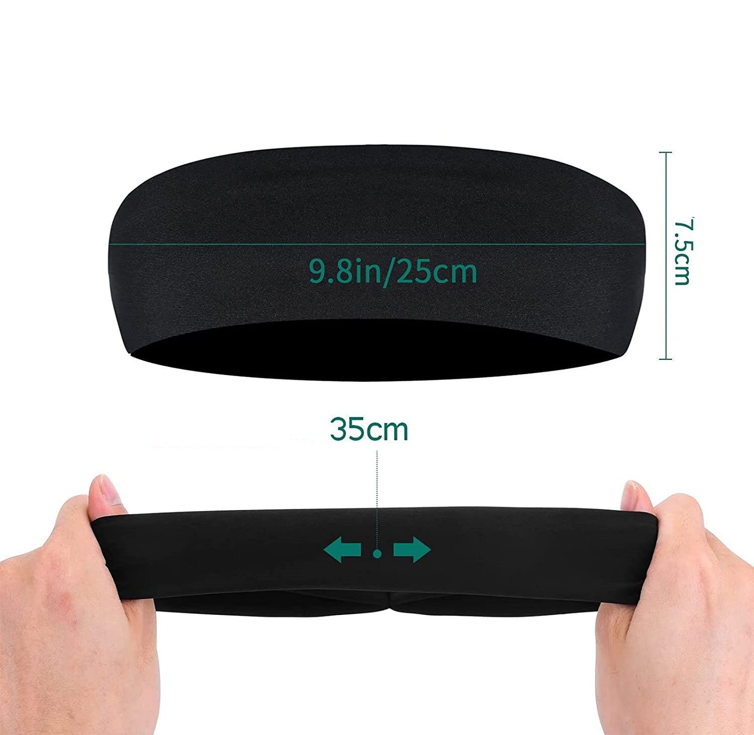 TOPMELON Schweißband 4er-Pack Herren-Stirnband, Schweißband Sport-Stirnband