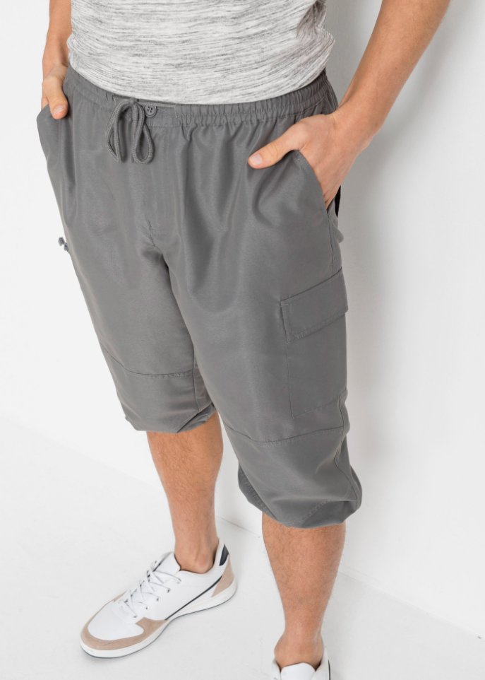Mikrofaser 3/4-Hose mit Komfortschnitt, Regular Fit