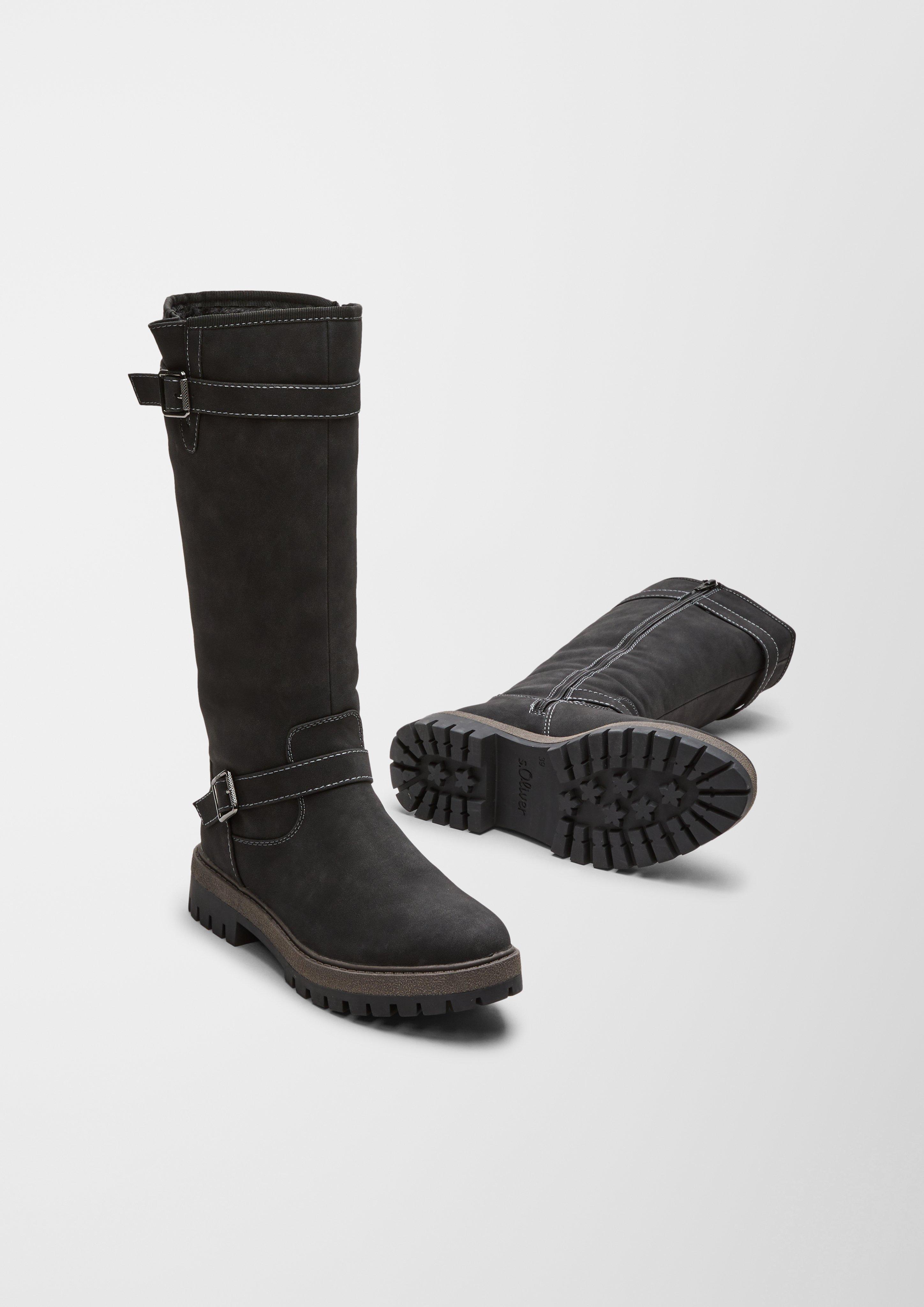 Stiefel in Veloursleder-Optik  6006587-001