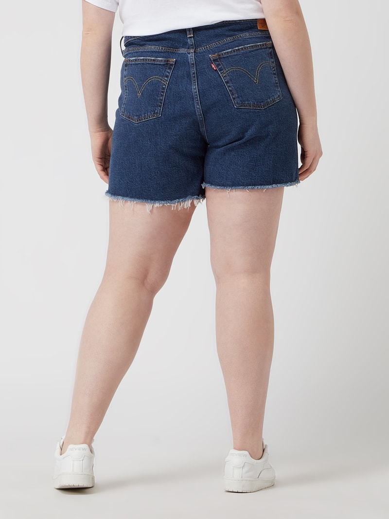 PLUS SIZE High Rise Jeansshorts mit Stretch-Anteil Modell '501™' in jeans