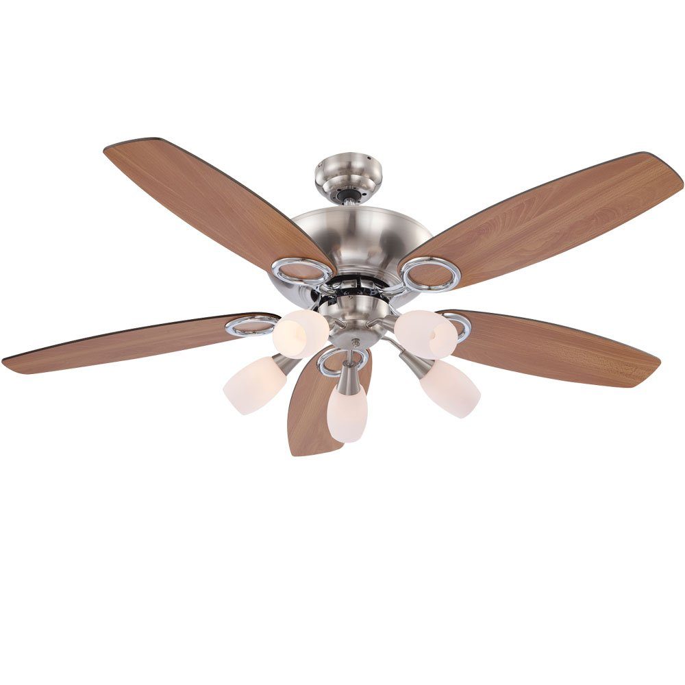 etc-shop Deckenventilator, Deckenventilator Ventilator mit Beleuchtung Holzventilator