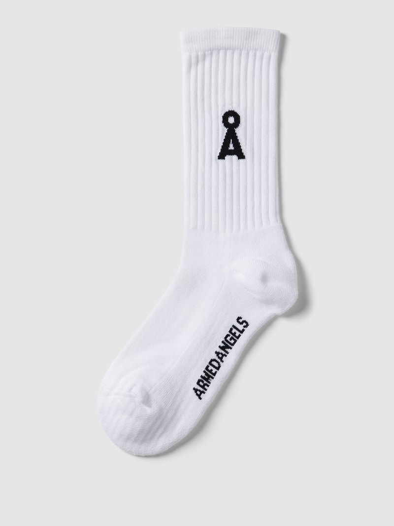 Socken mit Label-Detail Modell 'SAAMU' in weiß