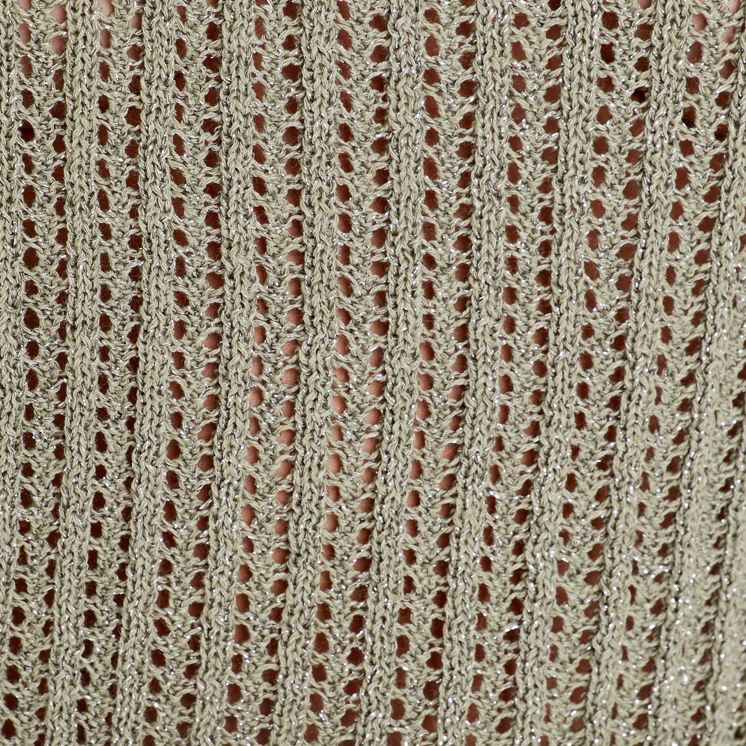 Pull ajouré manches courtes vert kaki femme | Cache Cache