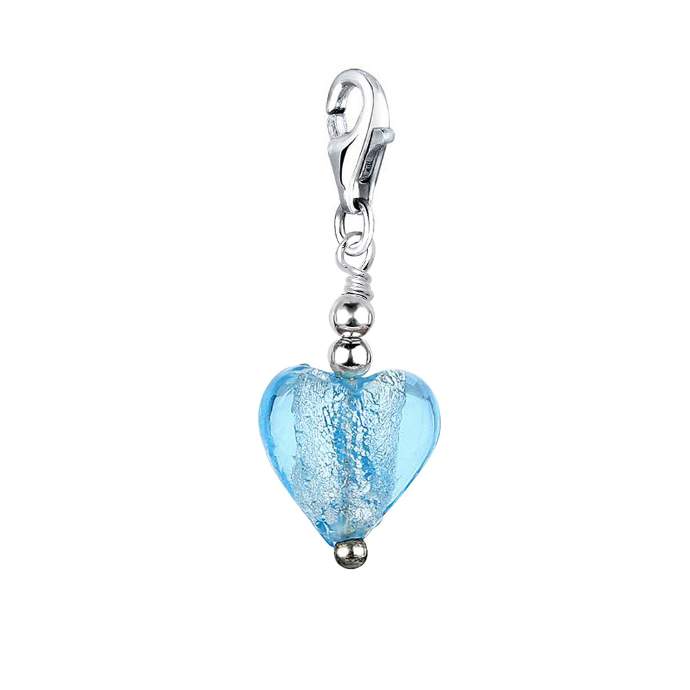 Nenalina Nenalina Amulette Herz Silber-Anhänger Symbol Muranoglas 925 Silber Pendentif
