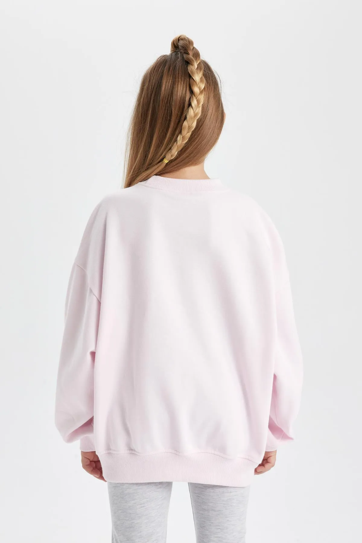 DeFacto  Dickes Sweatshirt mit Rundhalsausschnitt für Mädchen in Oversize-Passform
