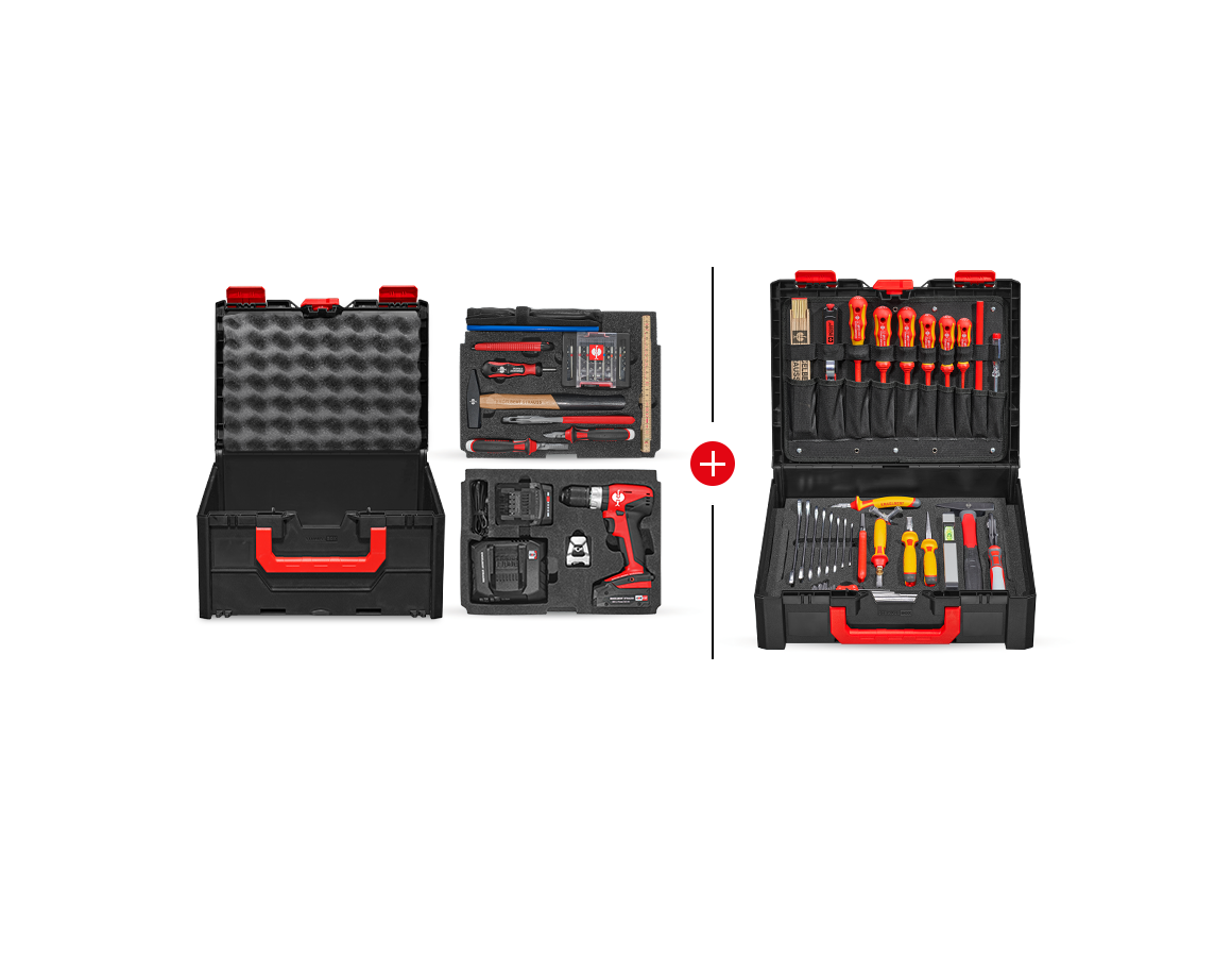 STRAUSSbox Werkzeug-Set 215 midi Elektro Profi
