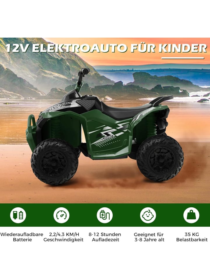 COSTWAY 12V Elektro Kinderquad 3-8 Jahre in Grün günstig kaufen onesize
