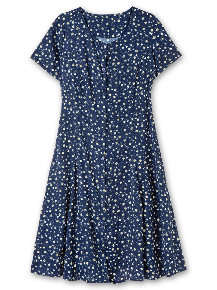 sheego Kleid in marine gemustert günstig kaufen