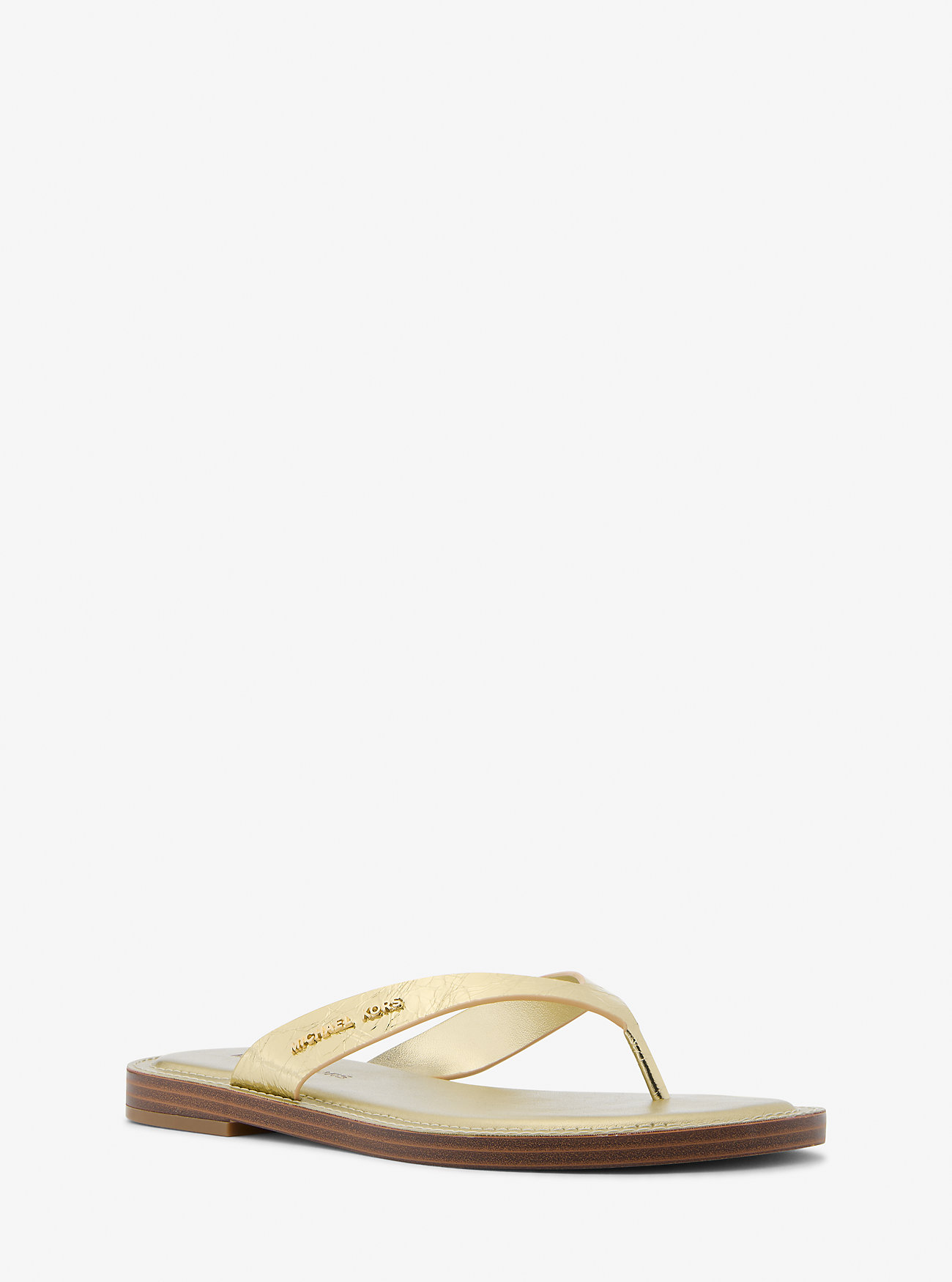 Koko Metallic Krakelert Skinnflip-Flop - BLEKEGYLL