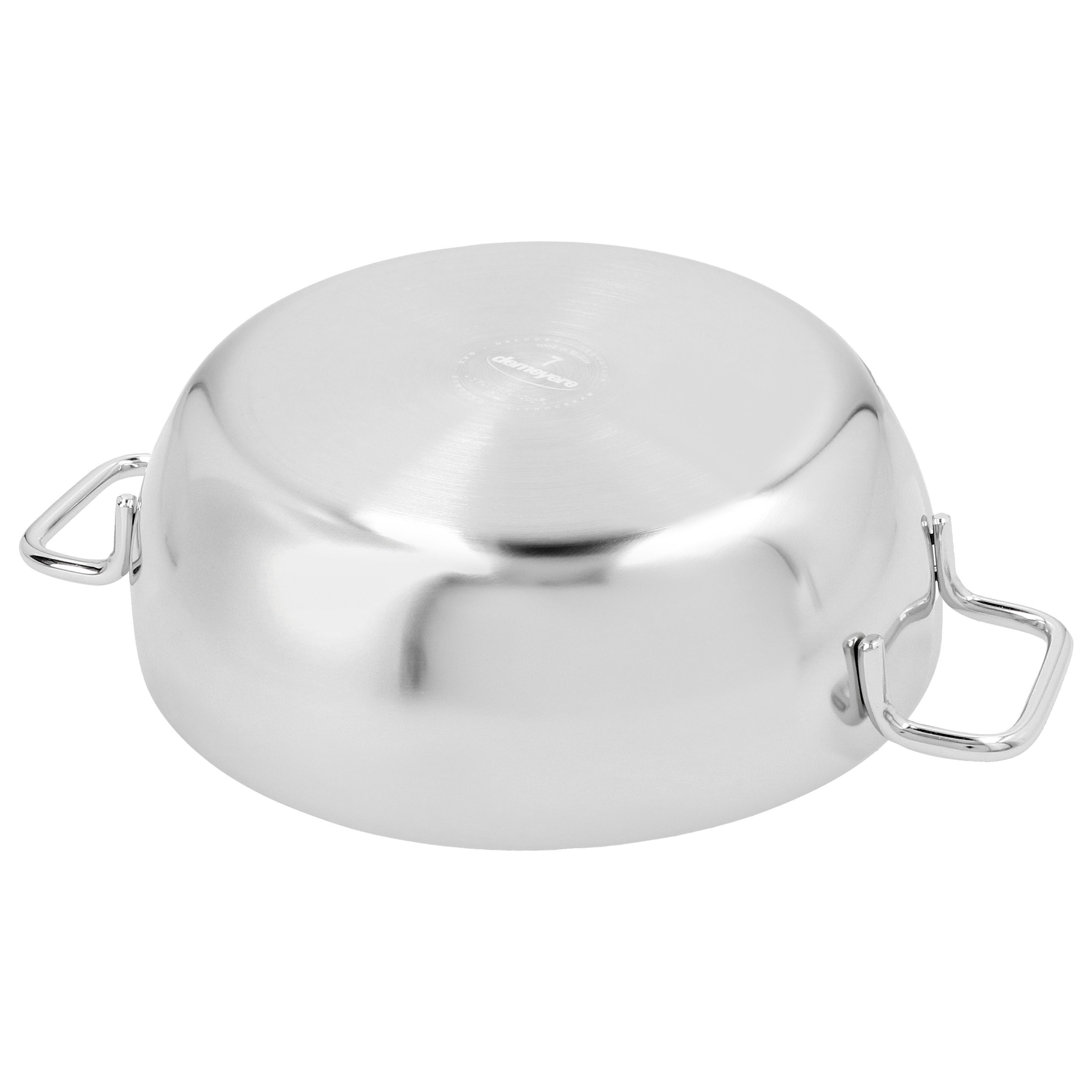 Servierpfanne mit Glasdeckel 24 cm, 18/10 Edelstahl