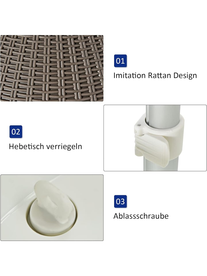 COSTWAY 3 in 1 Beistelltisch Cool Bar 30L in Braun günstig kaufen onesize