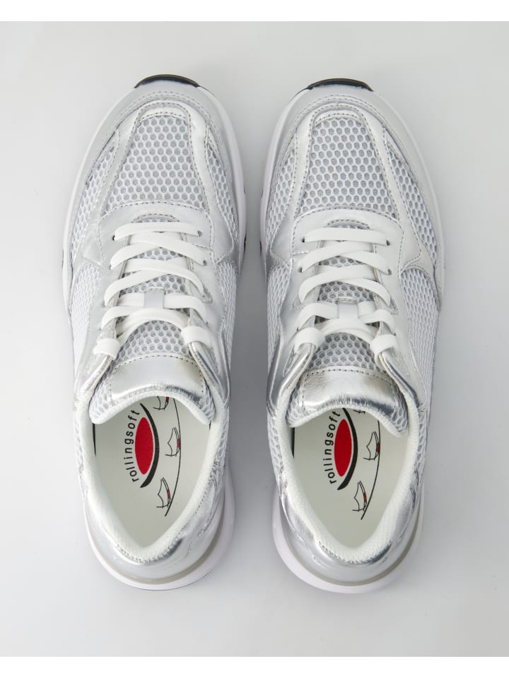 rollingsoft Sportliche Schnürschuhe in Silber günstig kaufen