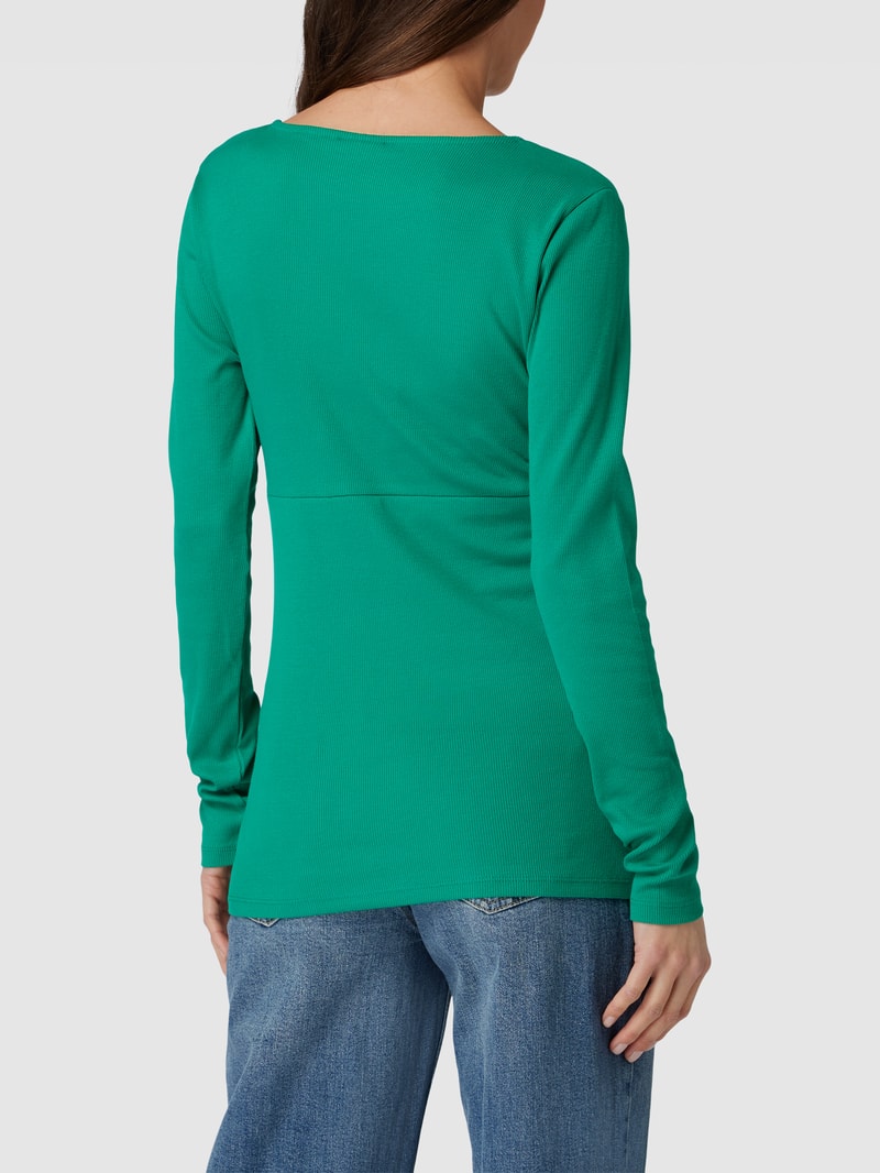 Umstands-Longsleeve in Wickel-Optik Modell 'Rosina' in grün