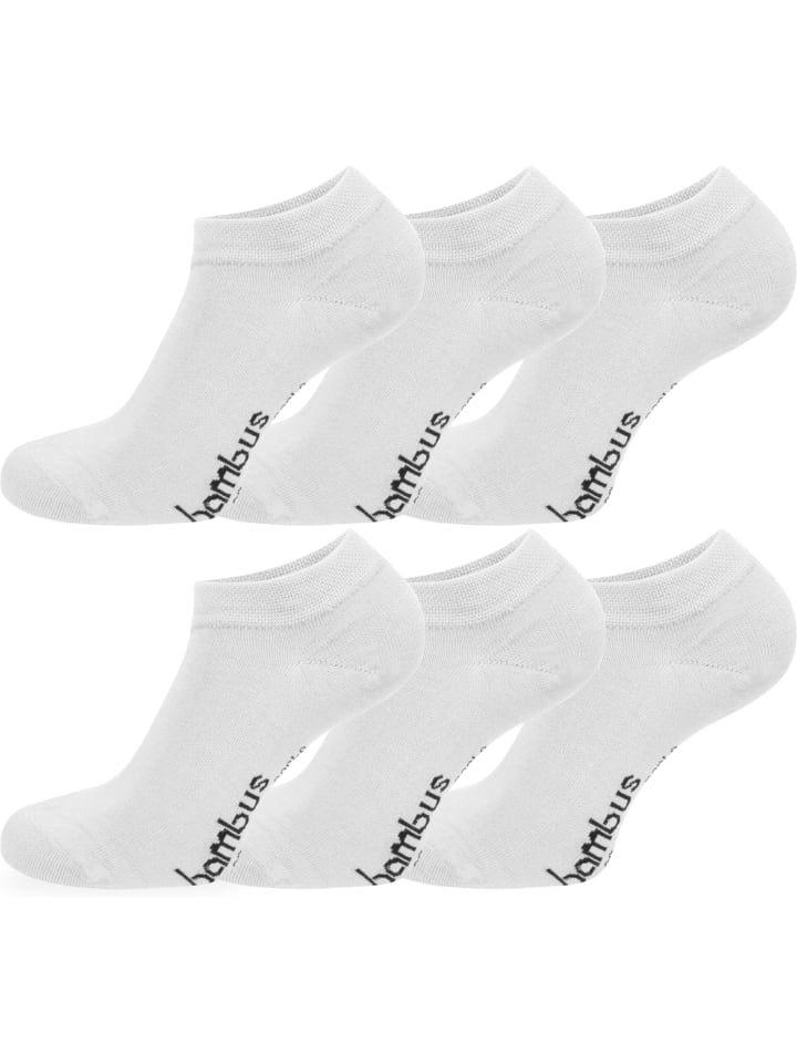 normani 6 Paar Bambus-Gesundheitssocken Sneakers in Weiß günstig kaufen
