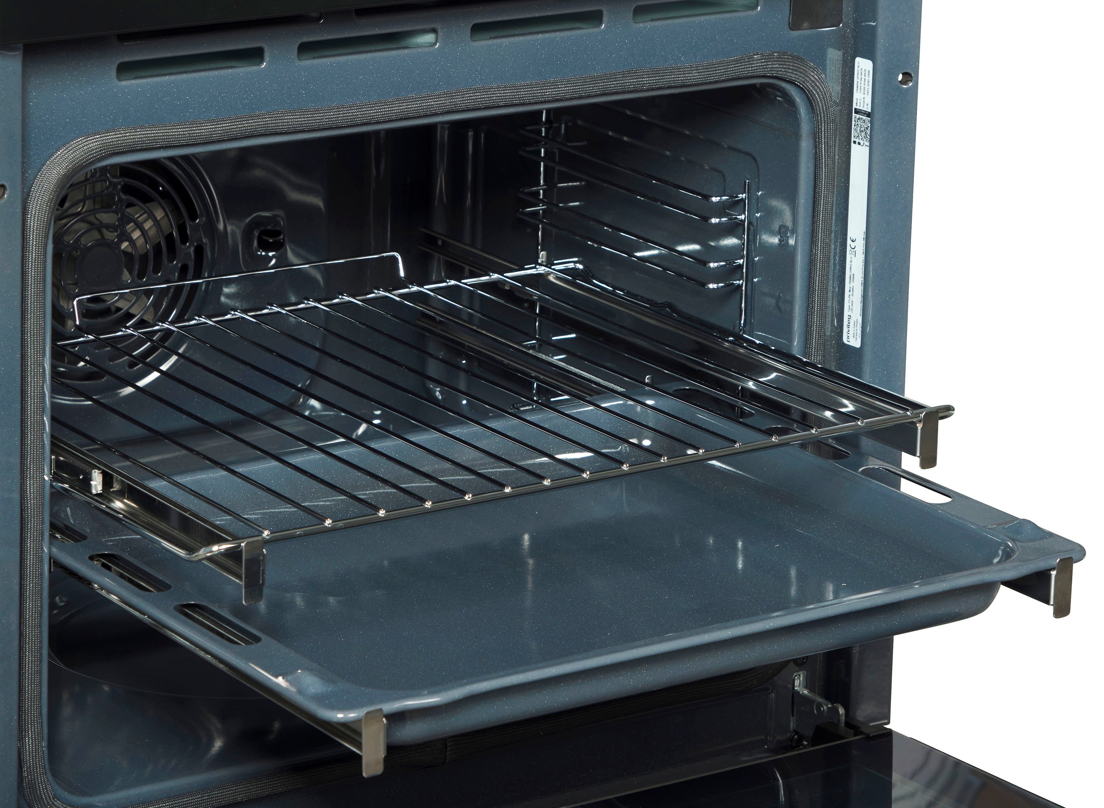 Privileg Backofen-Set BAKO Turn&Cook 470 BLACK, mit Teilauszug, Pyrolyse-Selbstreinigung