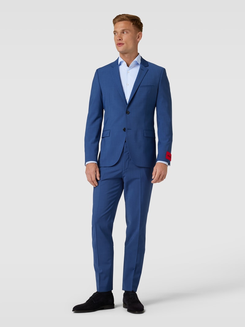 Slim Fit Business-Hemd mit Streifenmuster in bleu