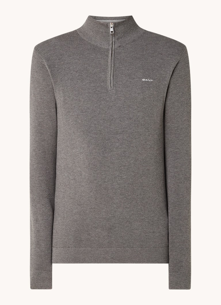 Gant Finstrikket skippergenser med struktur og logo