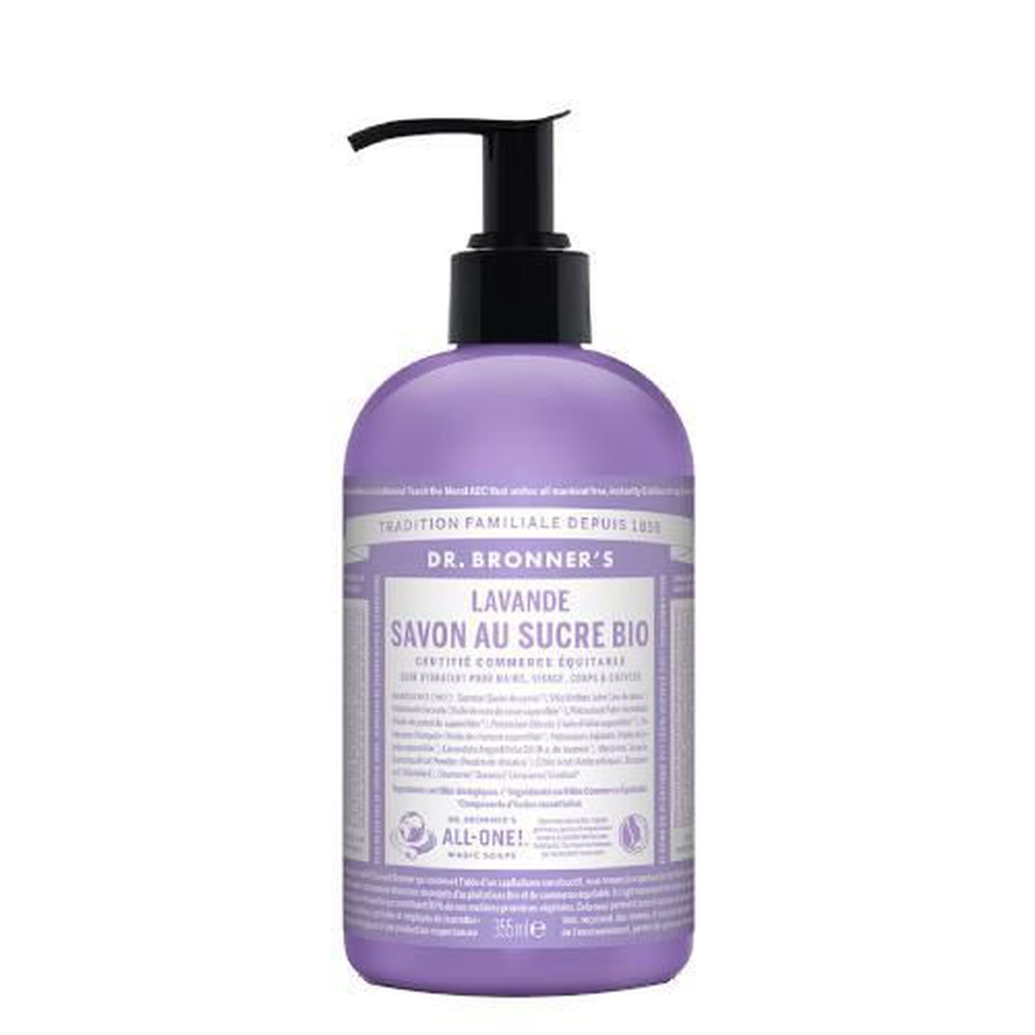 Dr Bronners Savon au Sucre Bio Lavande 355 ml