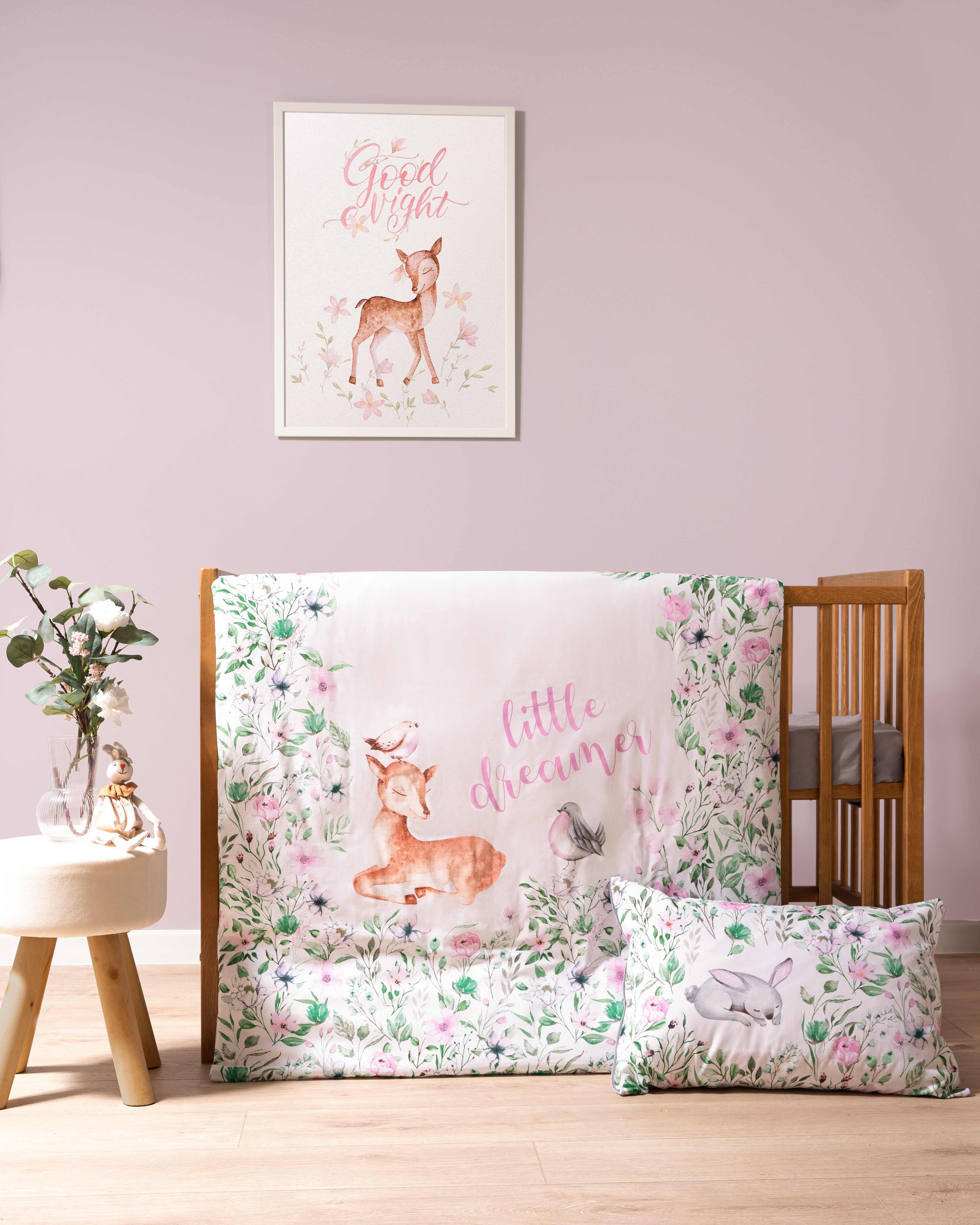 Babybettwäsche Baby Bettwäsche Set 100x135 Bettbezug Babybett Bettwäsche 100x135, Carpe Sonno, Mischgewebe, 2 teilig, Kleinkind Babybettwäsche 100x 135 Neugeborene