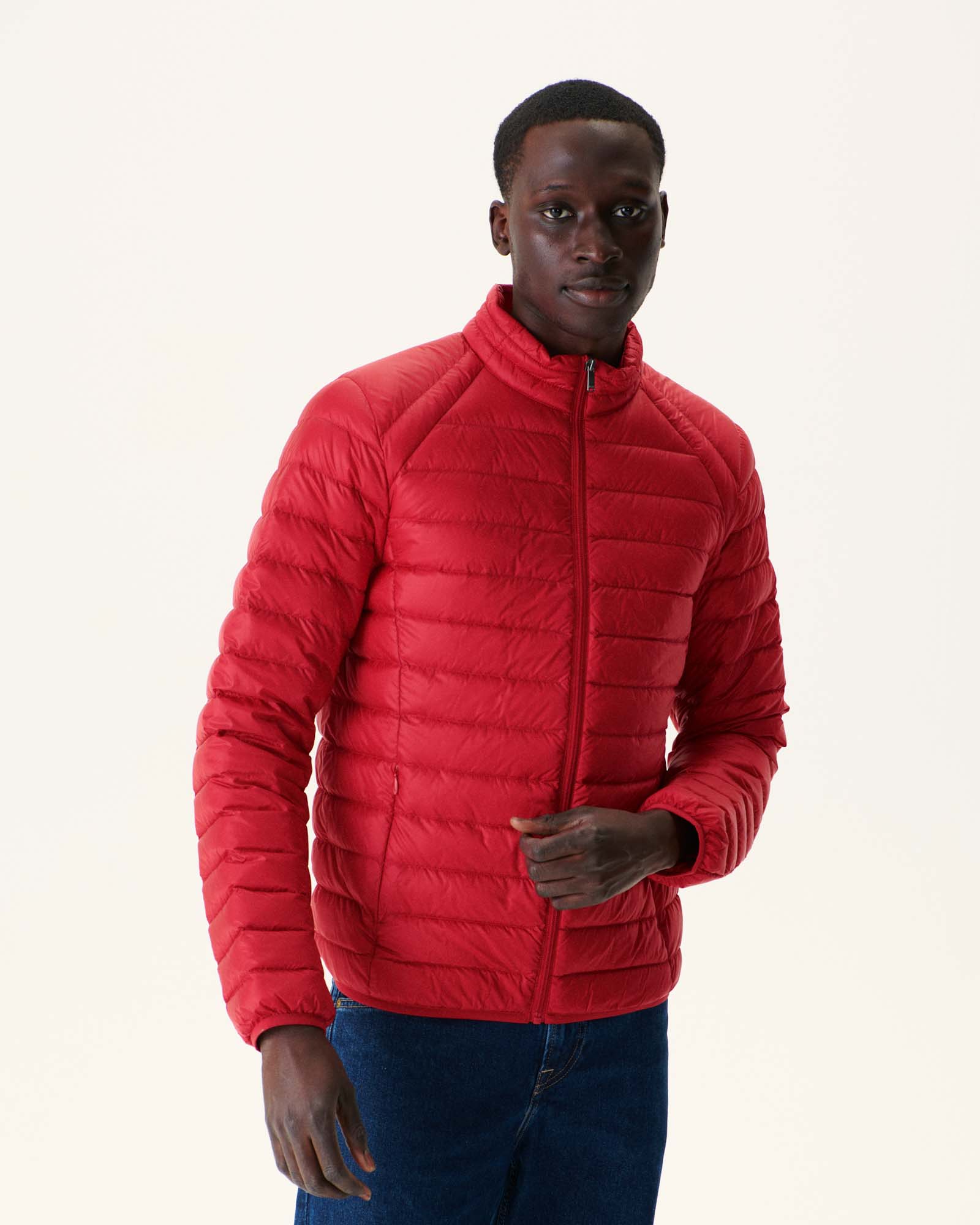Doudoune légère Rouge Mat