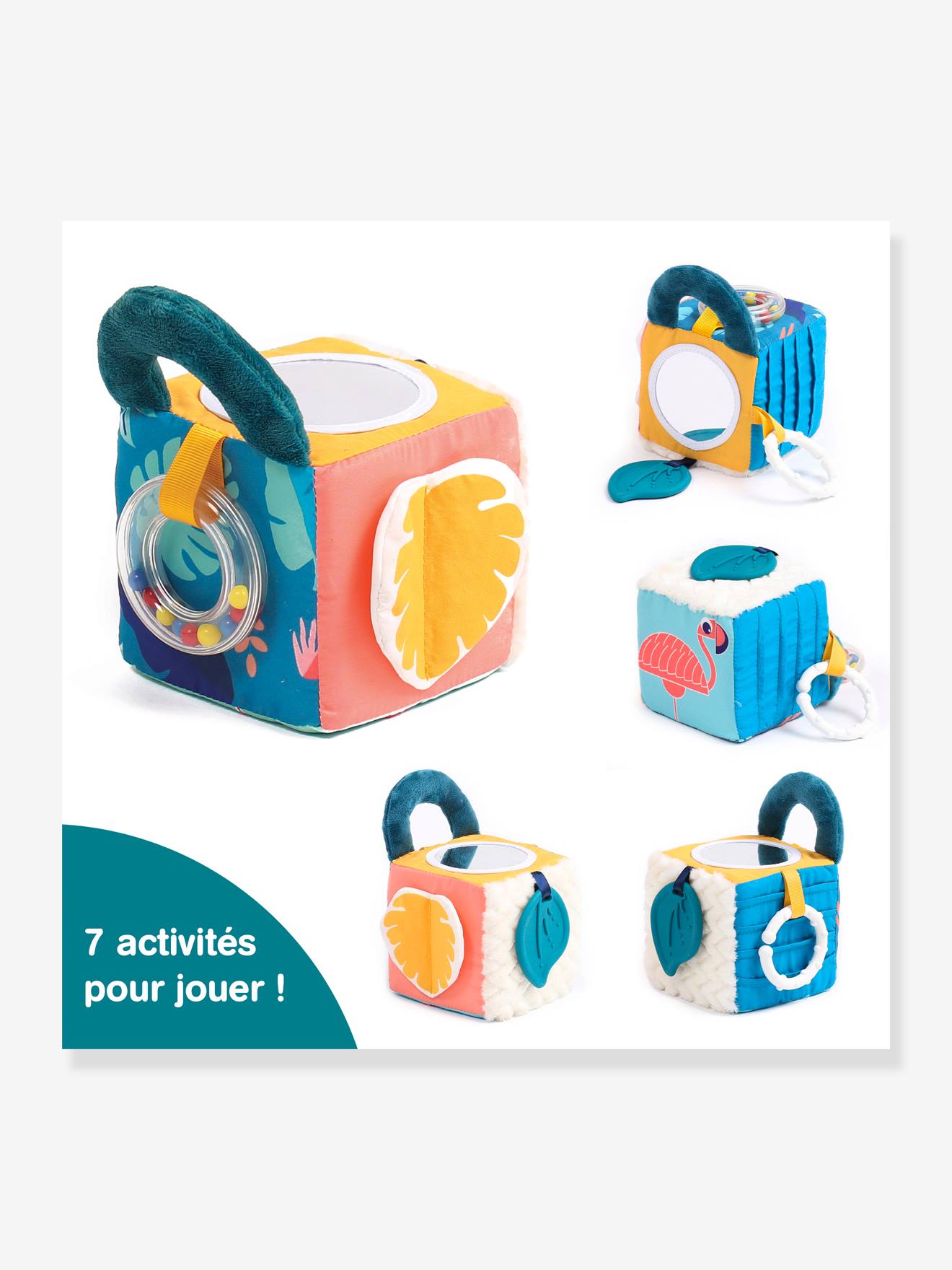 Ludi Baby Activity-Würfel mit Blättern LUDI - mehrfarbig