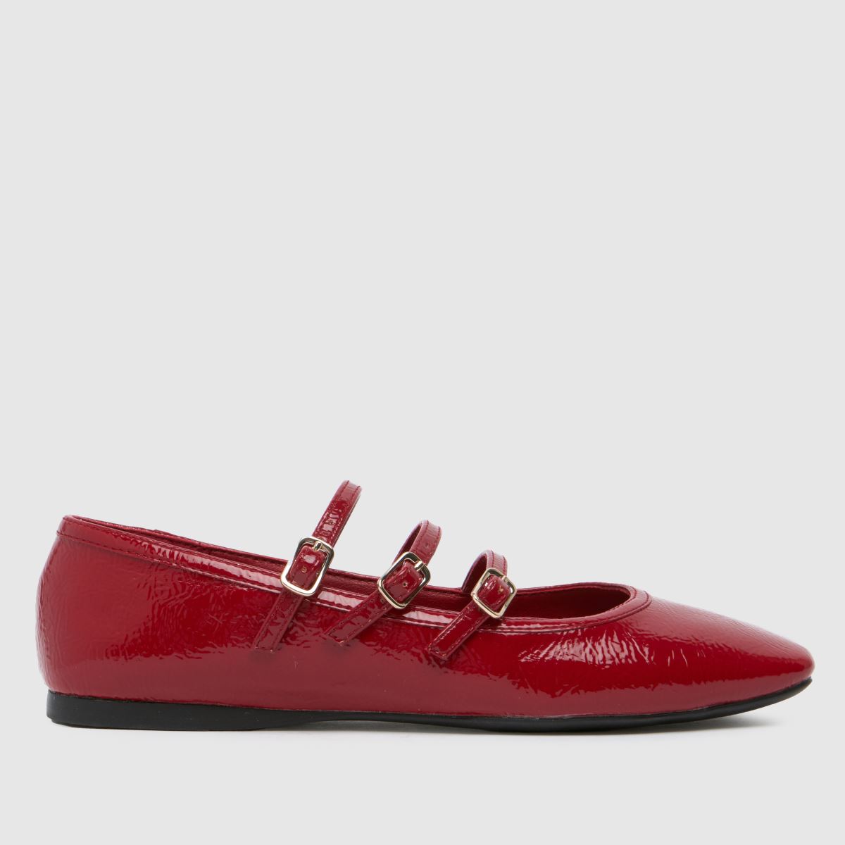 Schuh Lianna Mary Jane balerina lapos talpú cipő piros színben