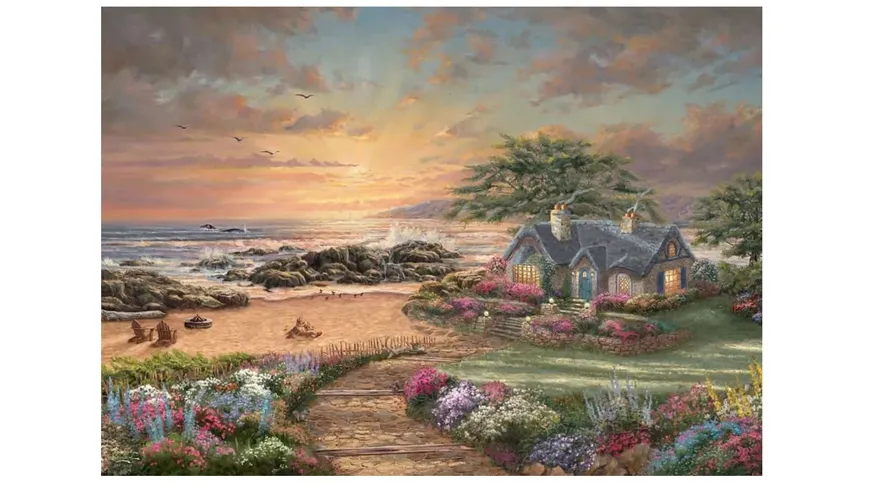 Schmidt Spiele - Thomas Kinkade Studios: Seaside Cottage, 1.000 Teile Puzzle