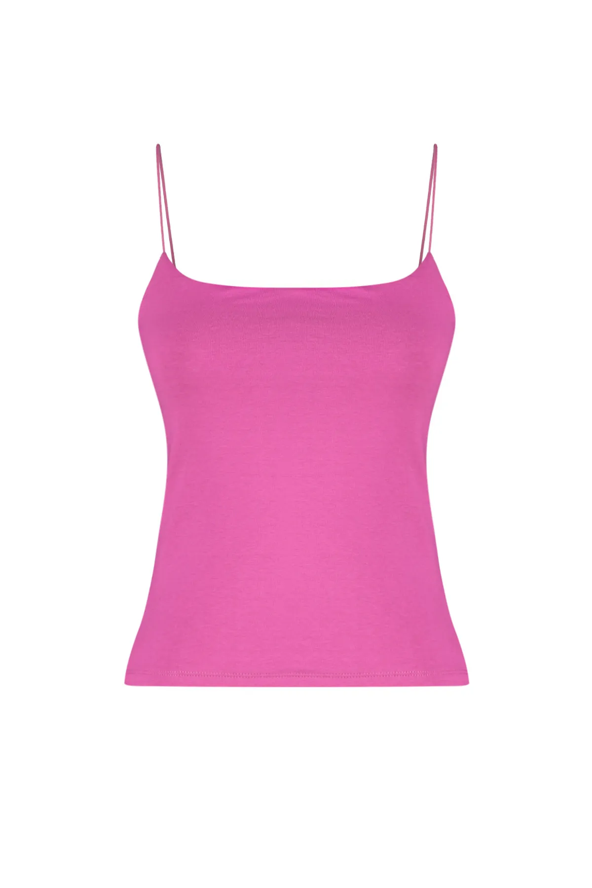 Trendyol Collection  Fuchsiafarbenes Trägertop aus Strick mit Stretchanteil und normaler Passform TWOSS24AL00024