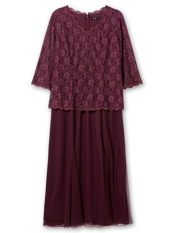 sheego Abendkleid in aubergine günstig kaufen